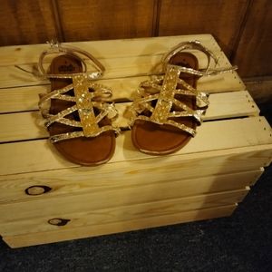 Gold gem Faded Glory sandals